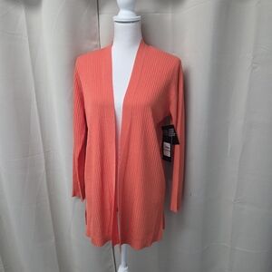 Women's Coral Open Front Sweater
